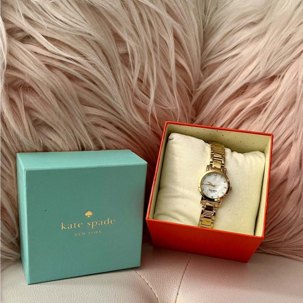 Kate Spade Gramercy Gold Tone Stainless Steel Crystal Accented Watch - Picture 10 of 16
